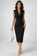 Naomi | Sculpted V Neck Midi Dress