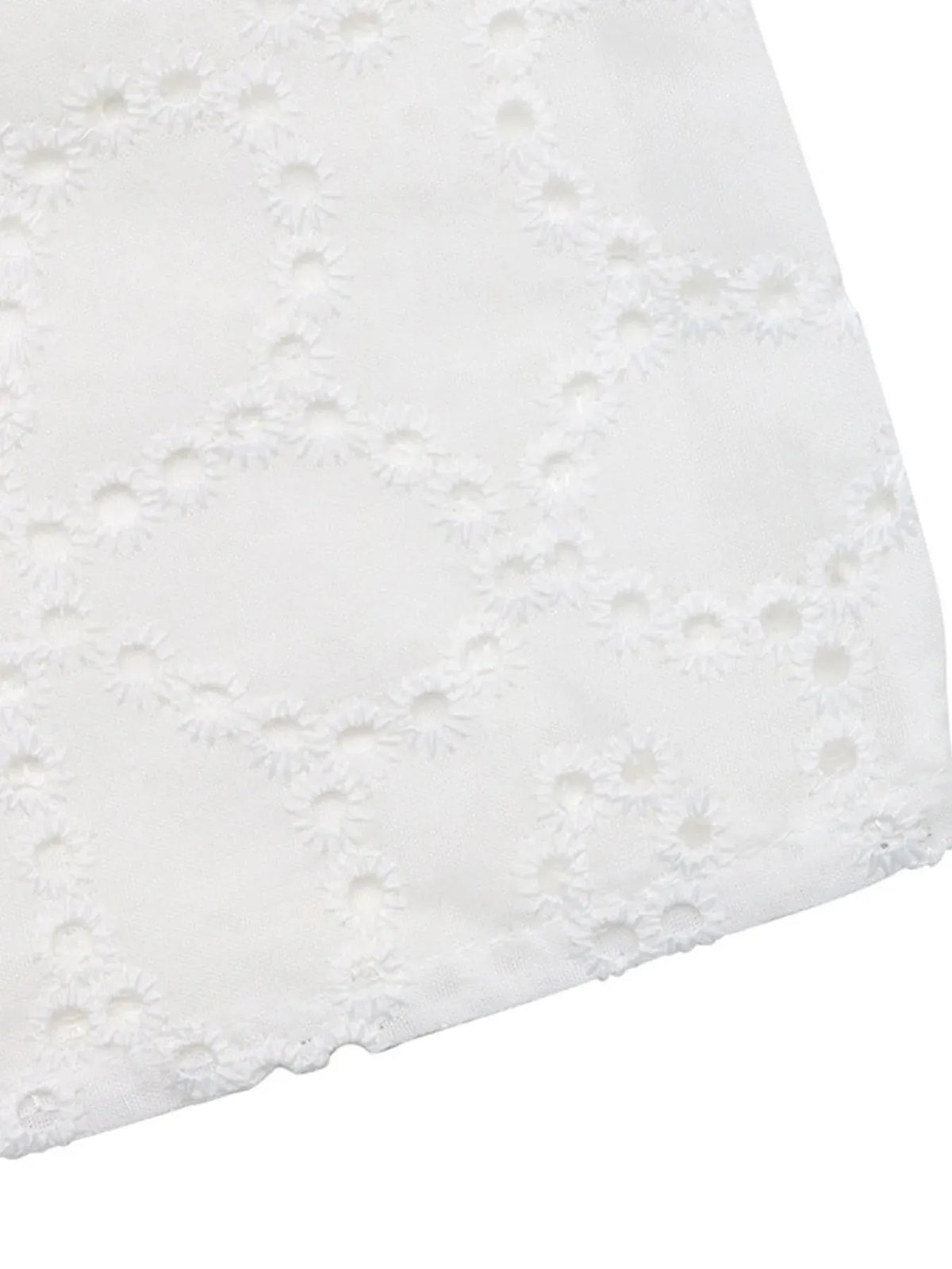 Eyelet Cutout Off-Shoulder Blouse