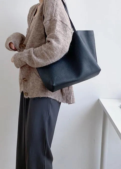 Large Leather Shopper Bag