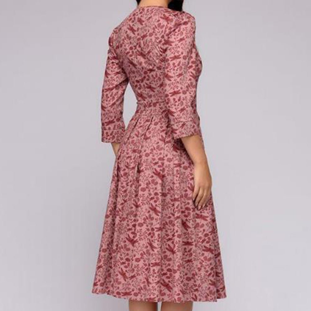 - Retrozo edles, mittellanges Kleid