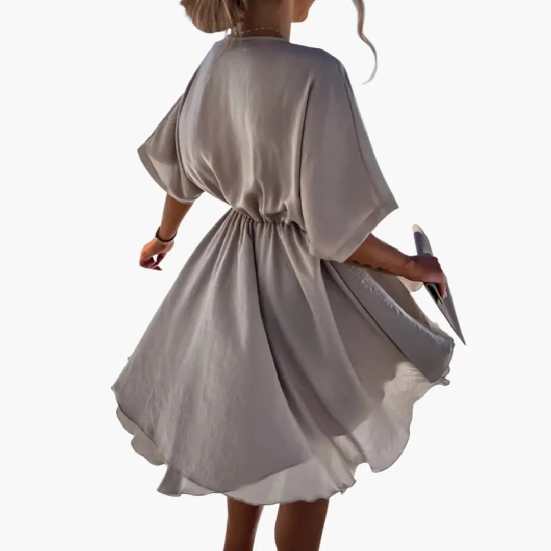 Womenâ€™s Summer Dress with High Waist and Flowy Fit