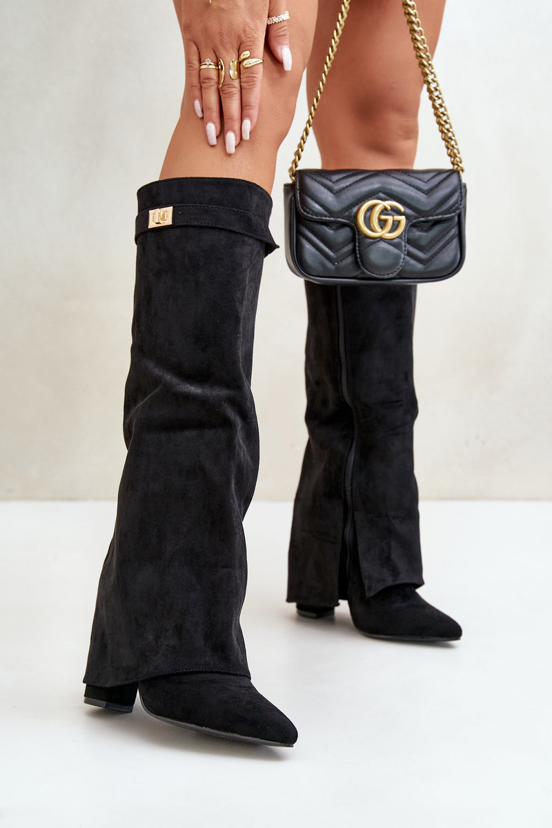Kiara | Elegant Knee-High Boots with Buckle