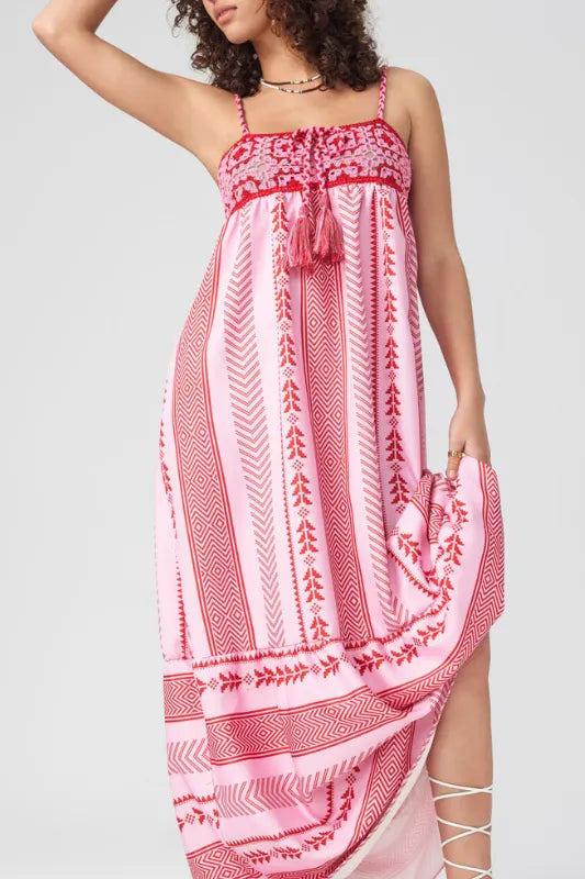 BÃ¶hmisches Maxikleid mit Stickerei