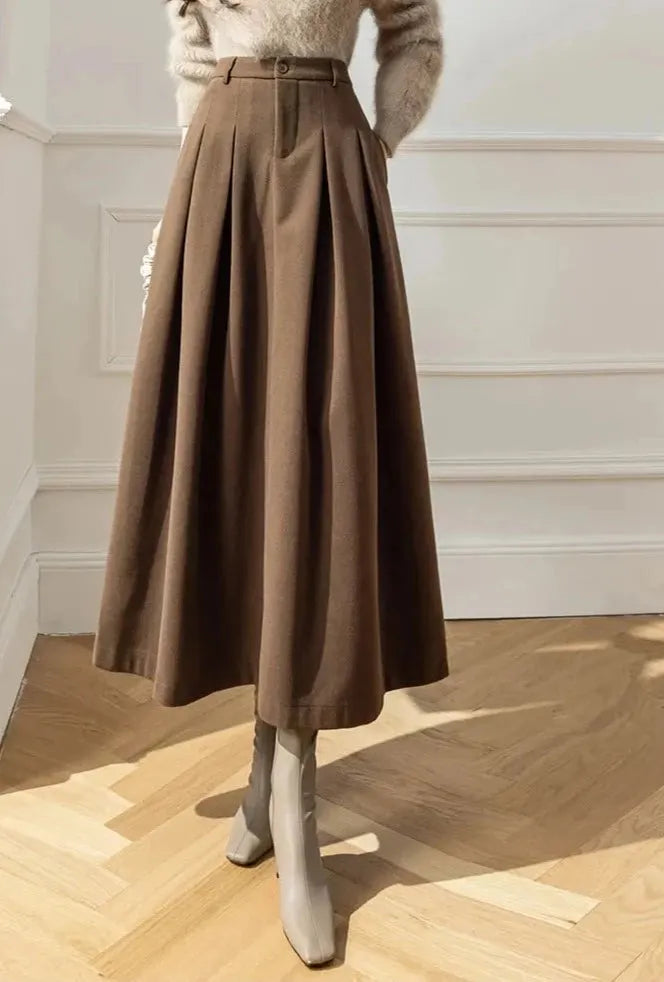 Damen Wollrock für Herbst und Winter