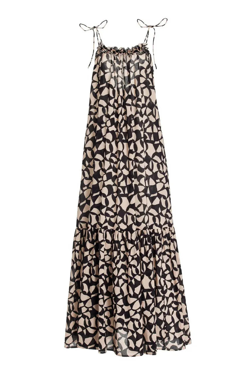 Maxikleid mit geometrischem Muster