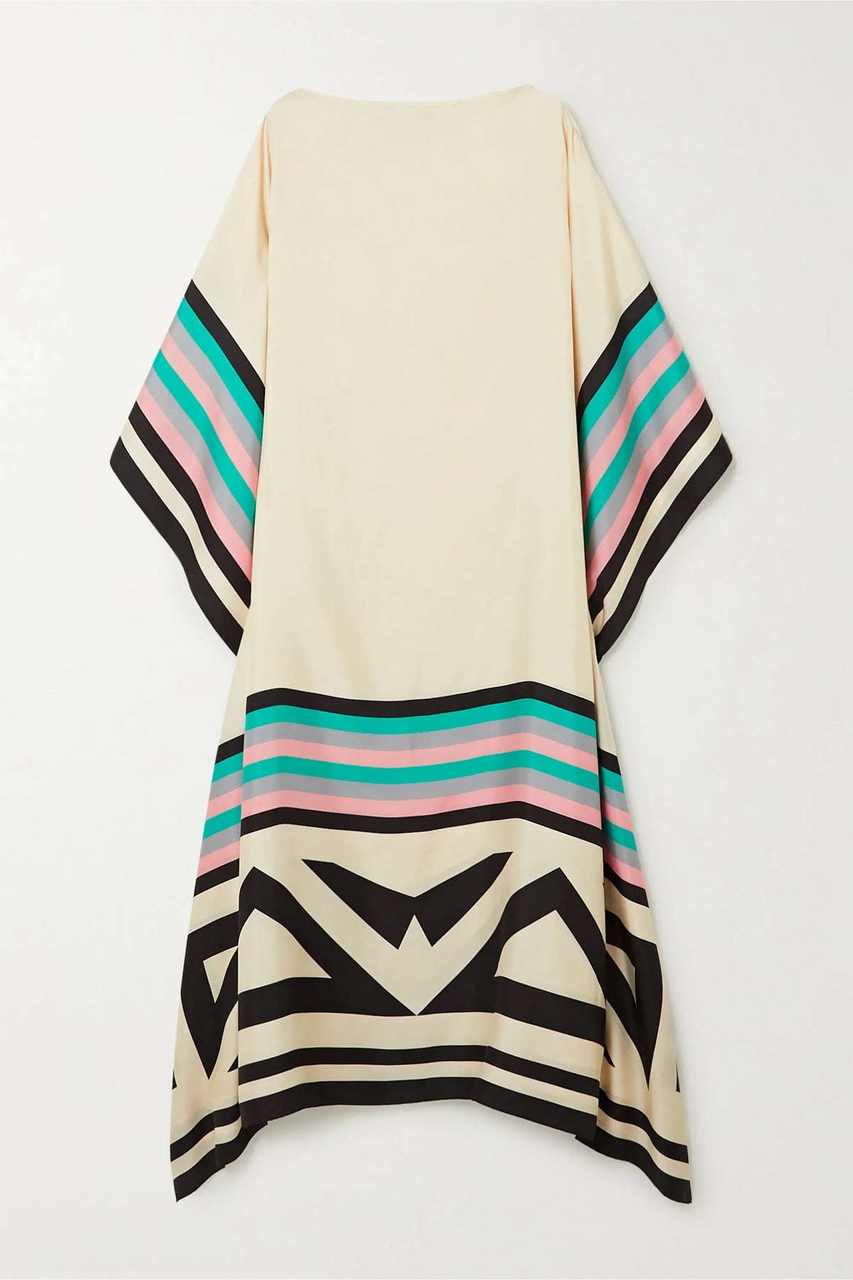 Fließendes Kleid mit Farbblock-Design