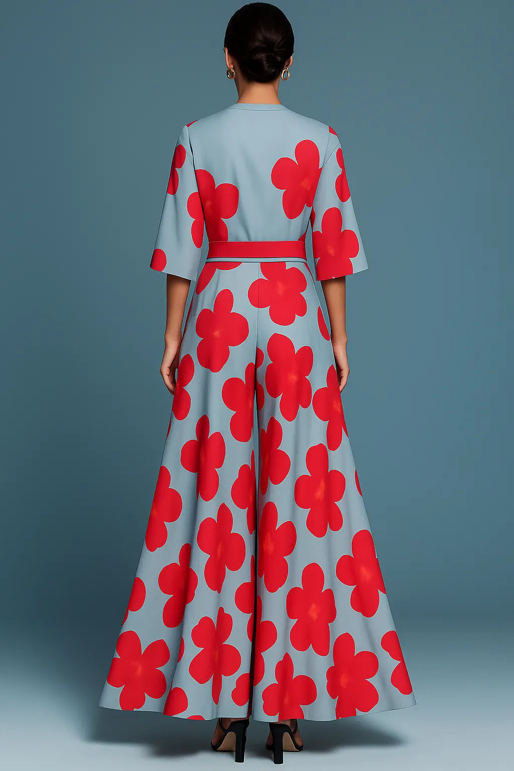 Rhylee | Elegant Floral Print Maxi Dress Evening Dress