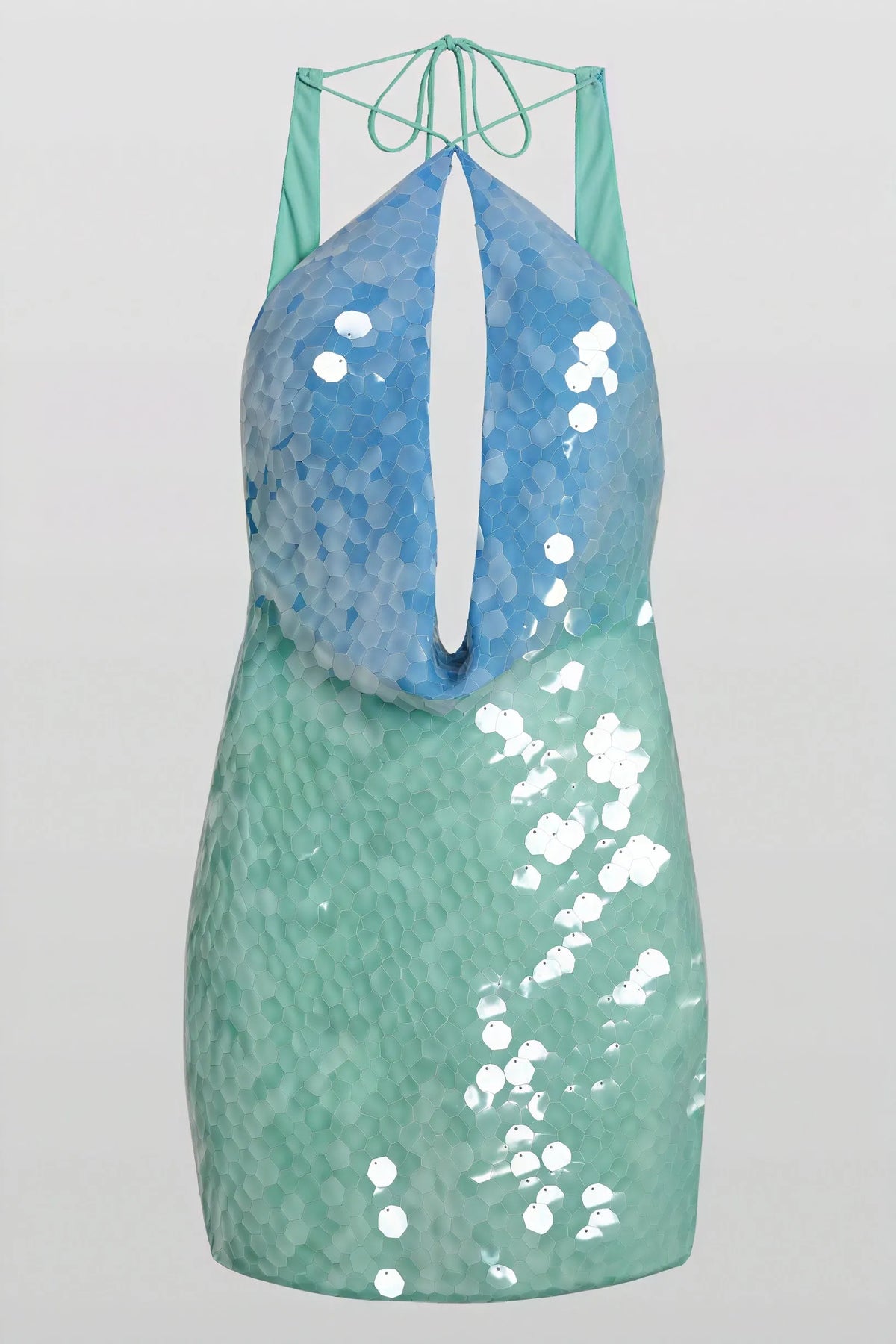 Pailletten-Minikleid mit Neckholder