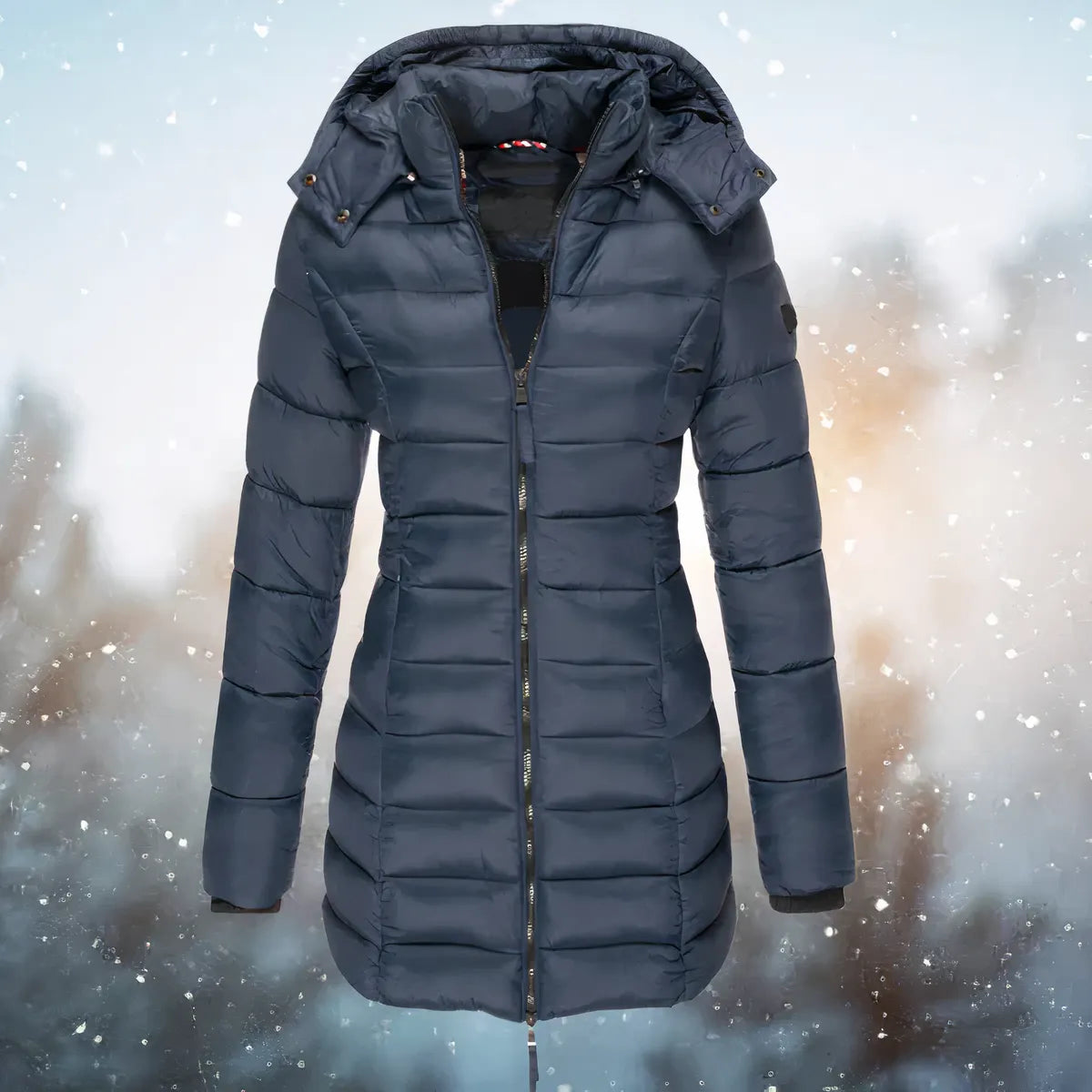 Taillierter Winter-Puffermantel fÃ¼r Damen