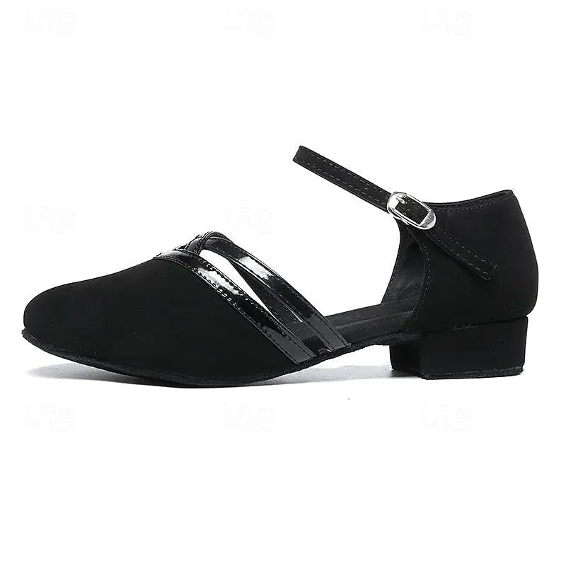 Moderne Tanzschuhe für Damen - Schwarz - Hochwertiges Wildleder