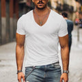 Herren V-ausschnitt T-shirt Slim Fit