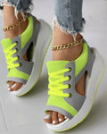 - OrthopÃ¤dische Muffin-Sandalen mit Ausschnitt und SchnÃ¼rung