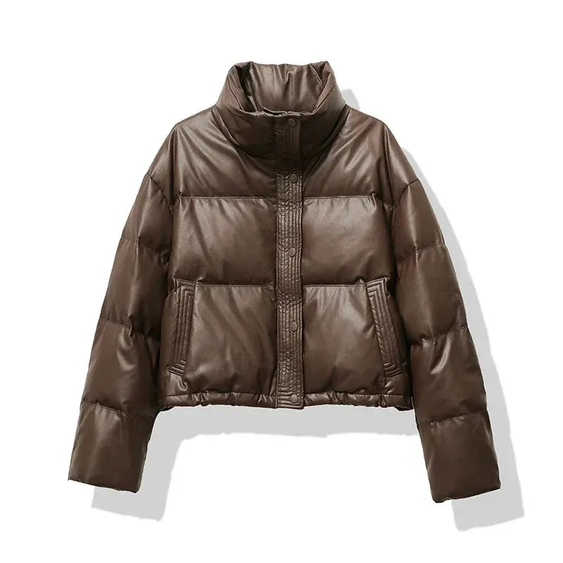 Cropped Glanzende Pufferjas Dames | warm, stijlvol en perfect voor koude dagen