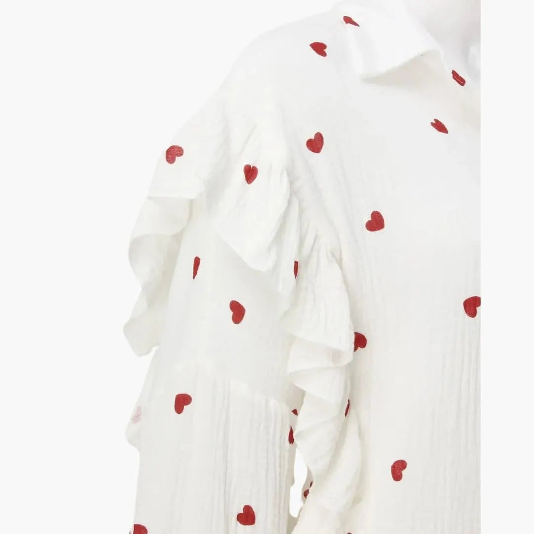 Women's Two-Piece Co-Ord Set with Button-Down Shirt and Shorts