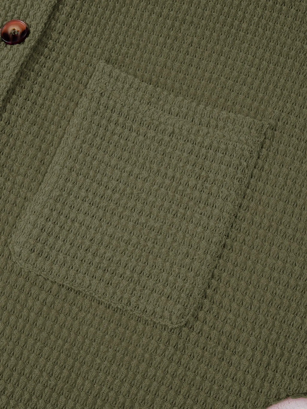 Textured Knit Button Detail Top