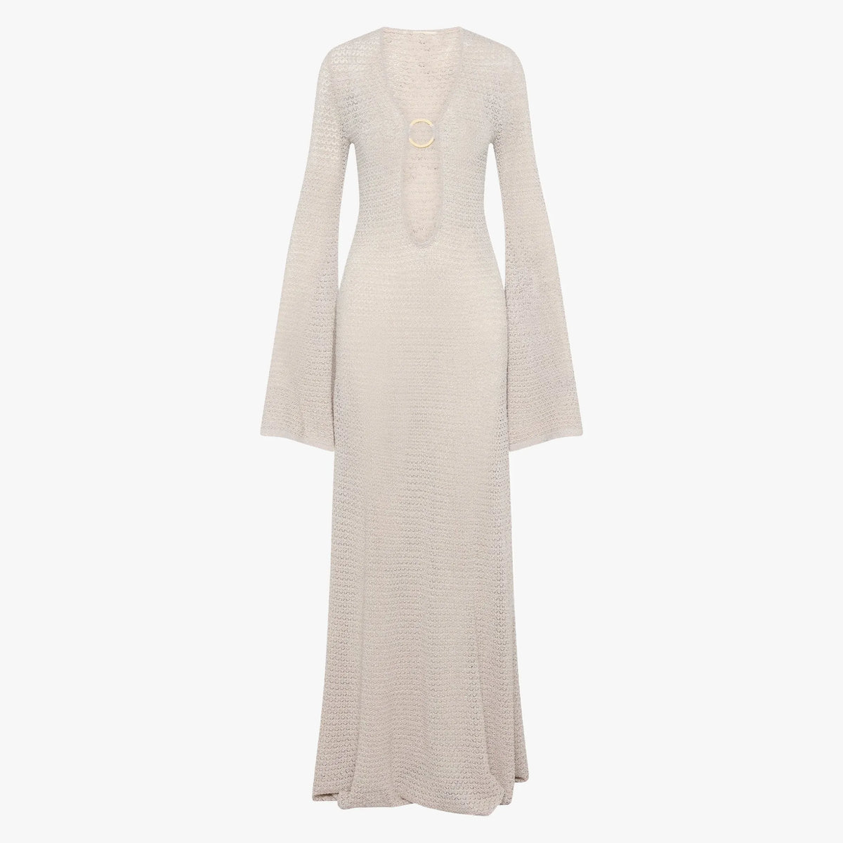 Elegantes Maxi-Strickkleid mit Schlitz