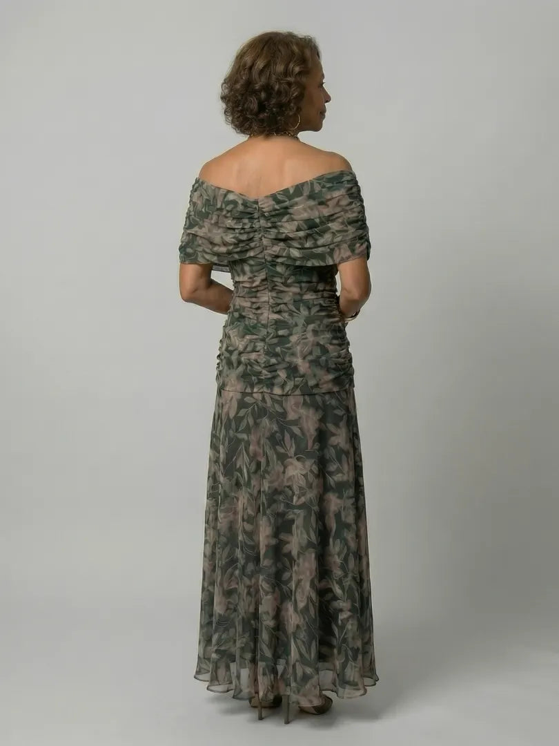 Calen | Off Shoulder Flow Midi Dress