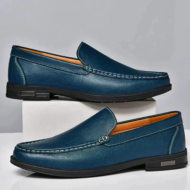 Leder Slipper Loafers Herrenschuhe