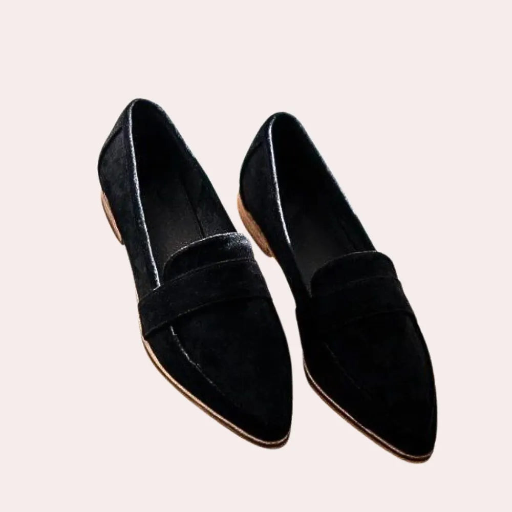 Slipper Loafers Wildlederlook FÃ¼r Damen
