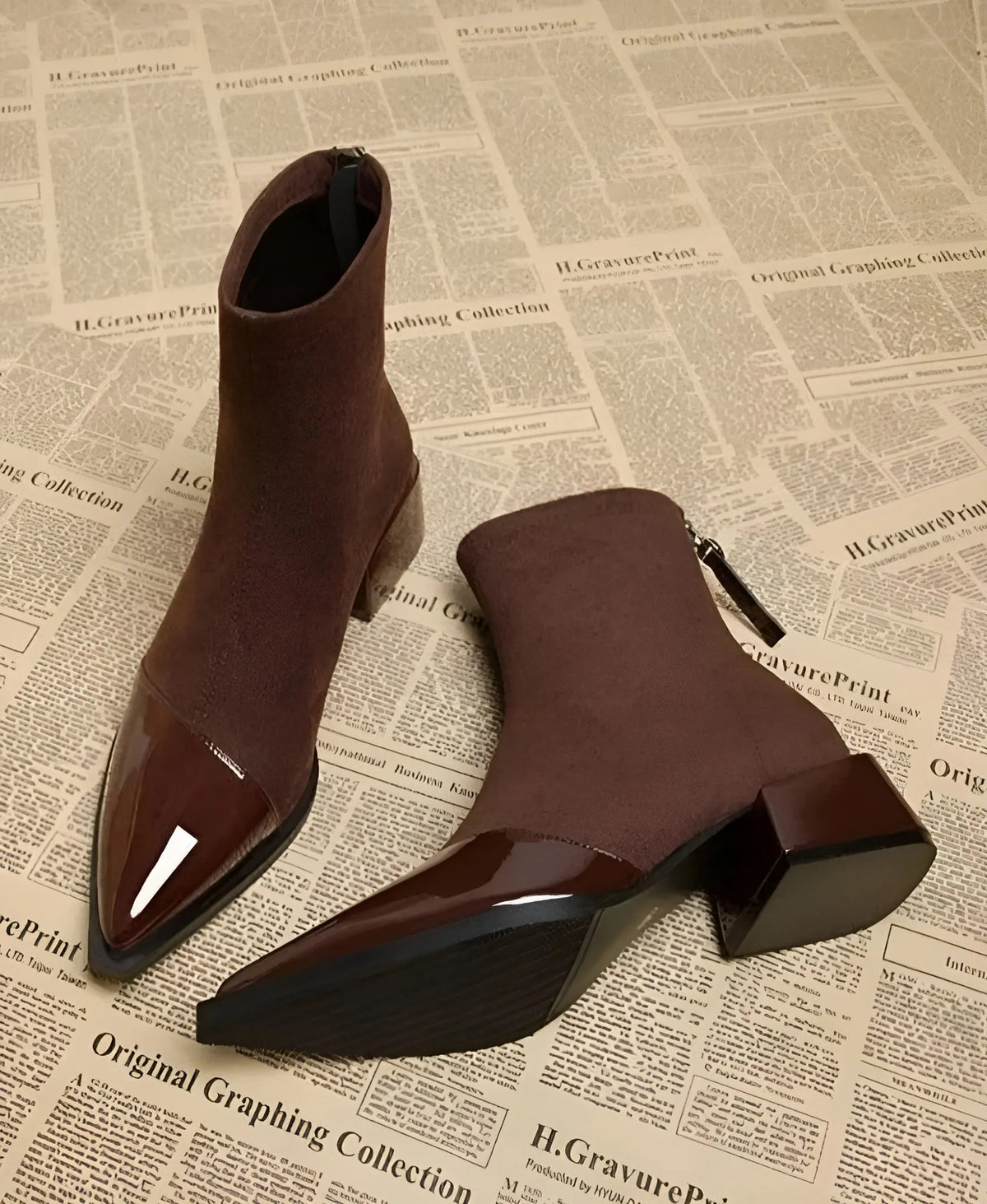 GRACIA | Klassieke Enkel Laarsjes Voor Dames Met GlansLak Details - Stijlvol, Elegant & Comfortabel