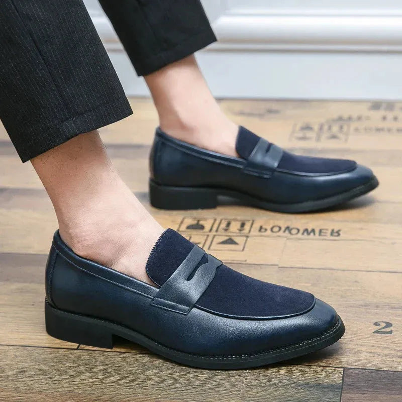 Elegante Wildleder- und Lederloafer