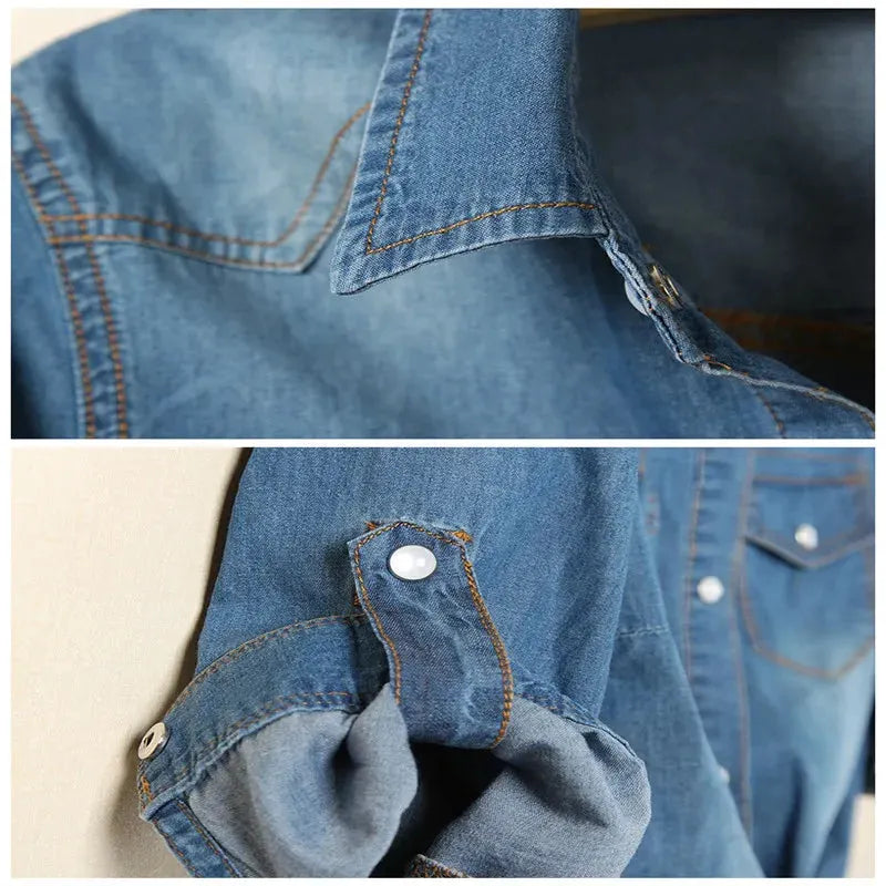 SAPPHIRE | Lässiges Denim-Cropped-Top