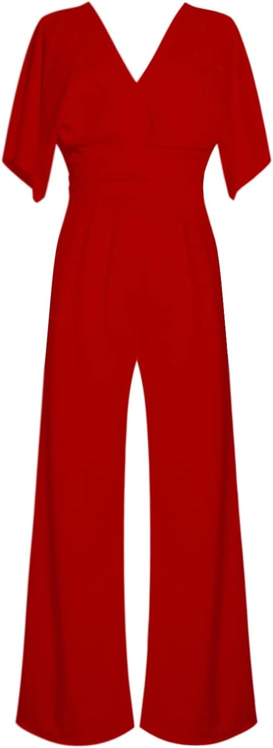 Eleganter Jumpsuit mit V-Ausschnitt