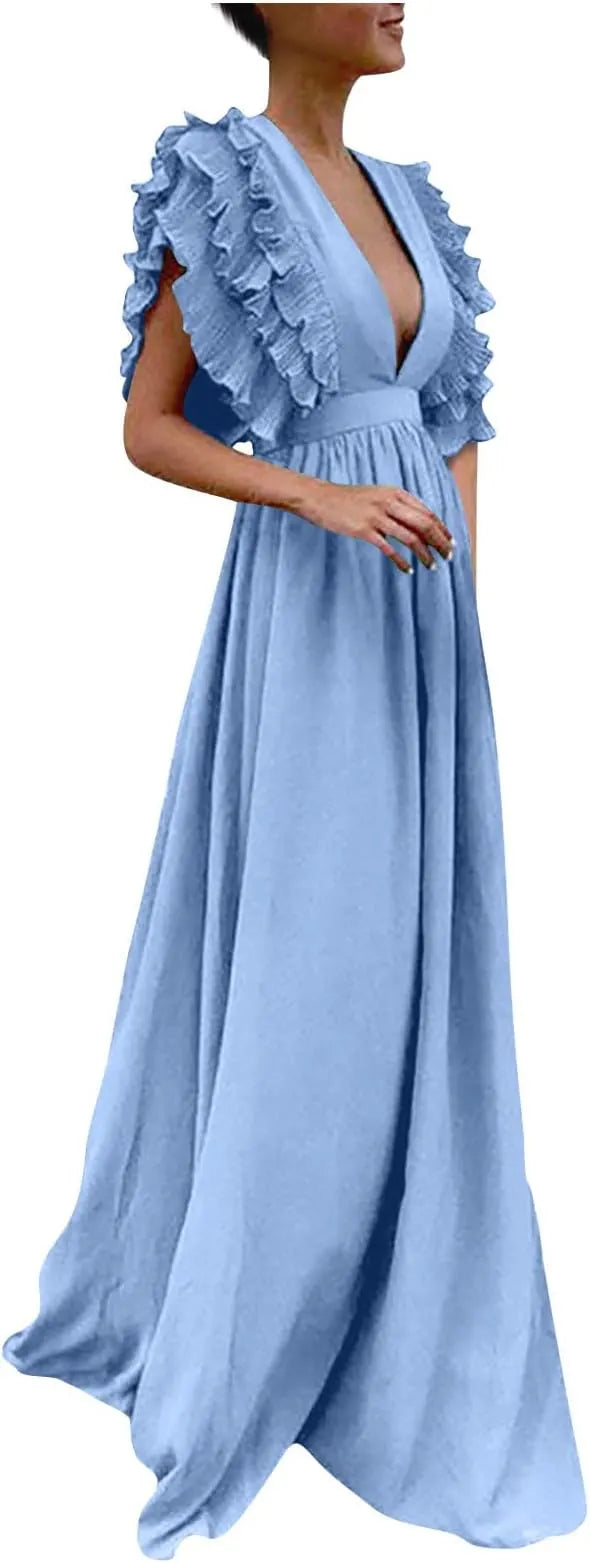 - Elegantes Kleid mit gerafften Ärmeln