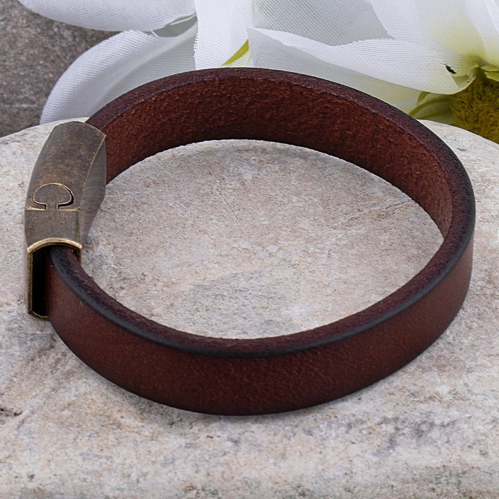 Robuste Lederarmband mit MessingschlieÃŸe