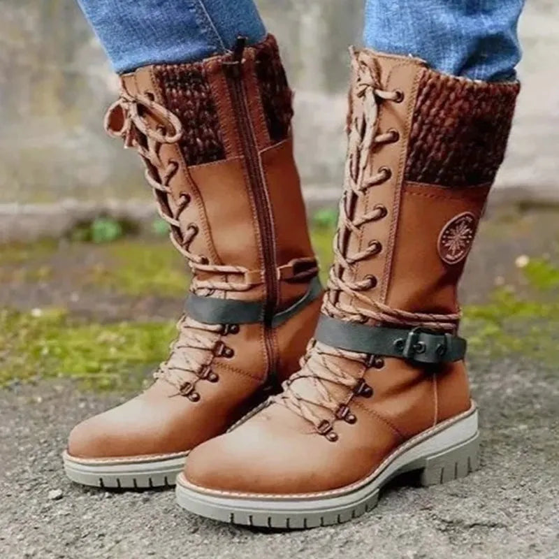 Warm und Elegant Schneestiefel