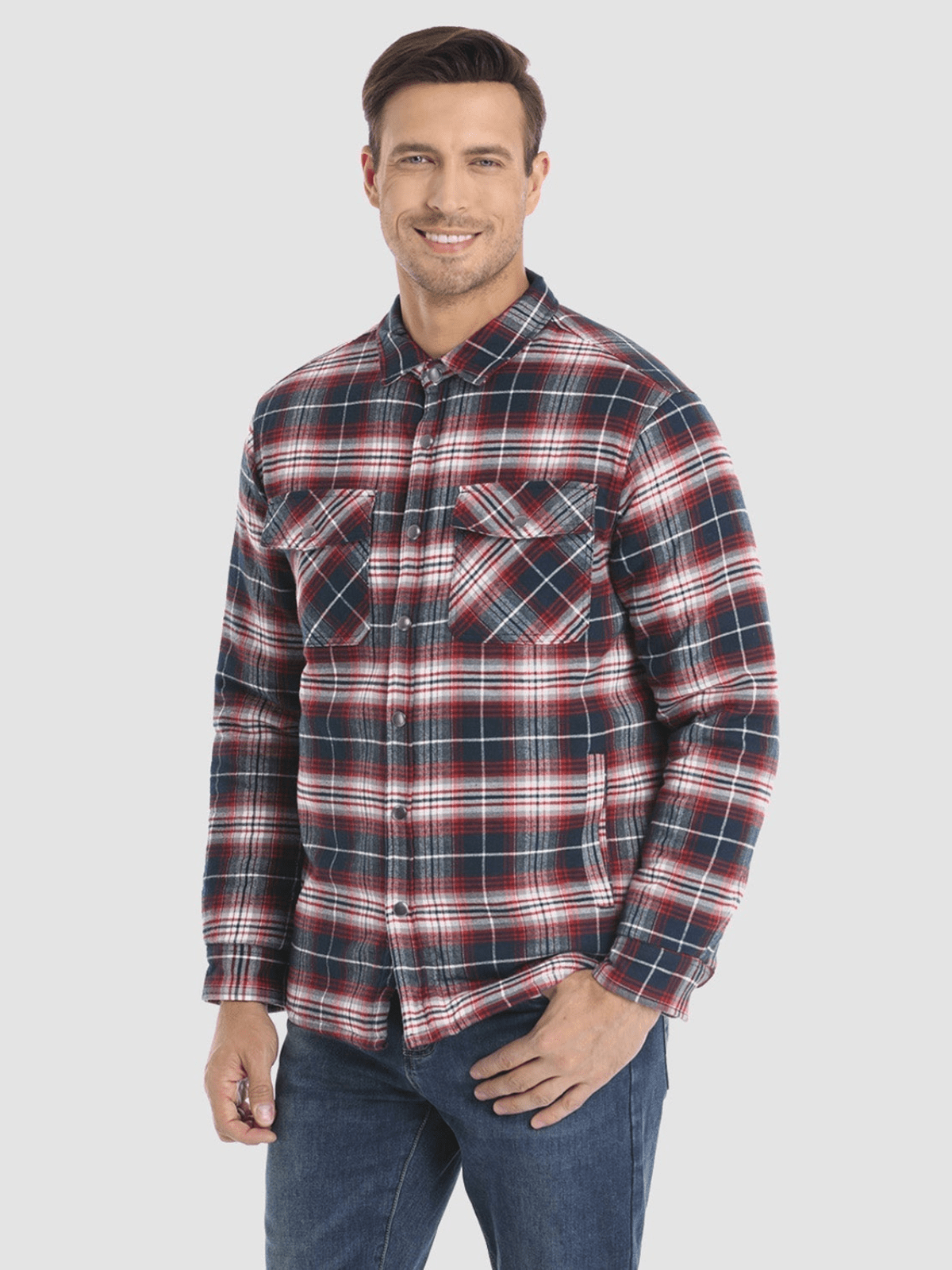 Karierte Flanelljacke
