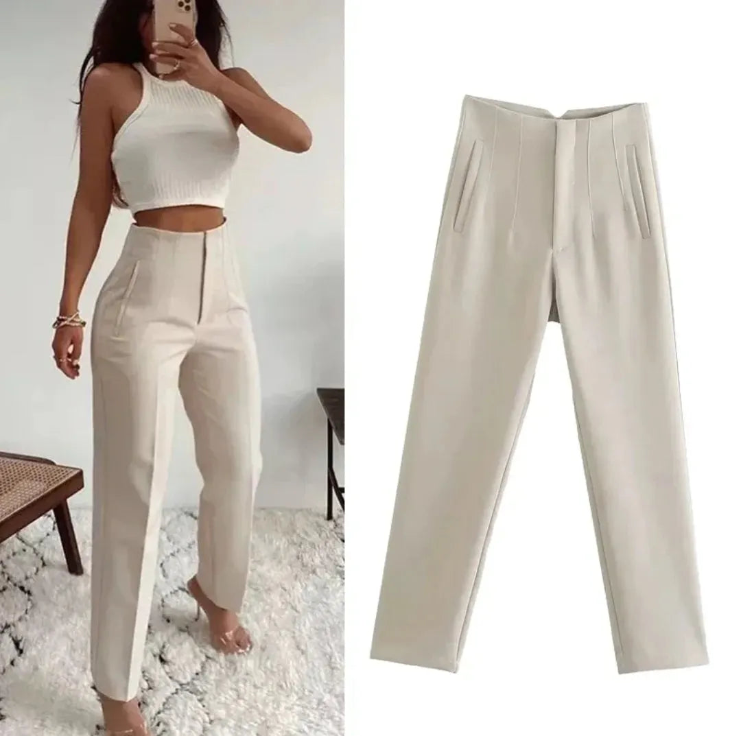 Hohe Taille - Lässige formelle Hose