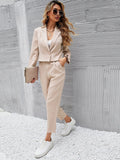Conjunto Feminino Alfaiataria CalÃ§a e Blazer Bege