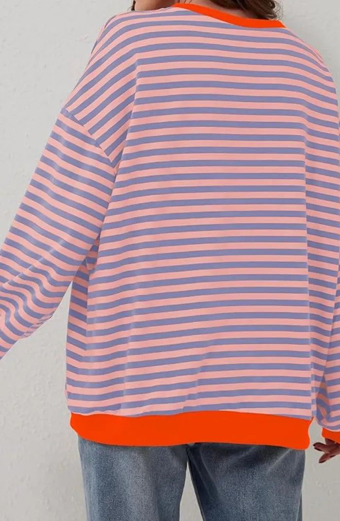 FIEN | Gestreepte Oversized Dames Sweater - Stijlvol & Elegant