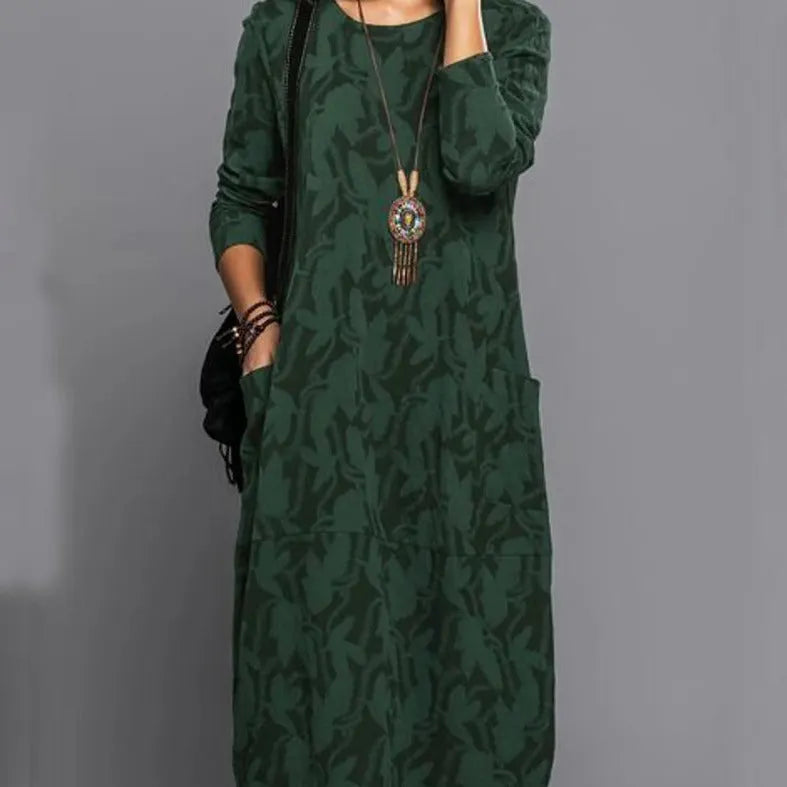 Damenkleid mit langen Ã„rmeln und Vintage-Design