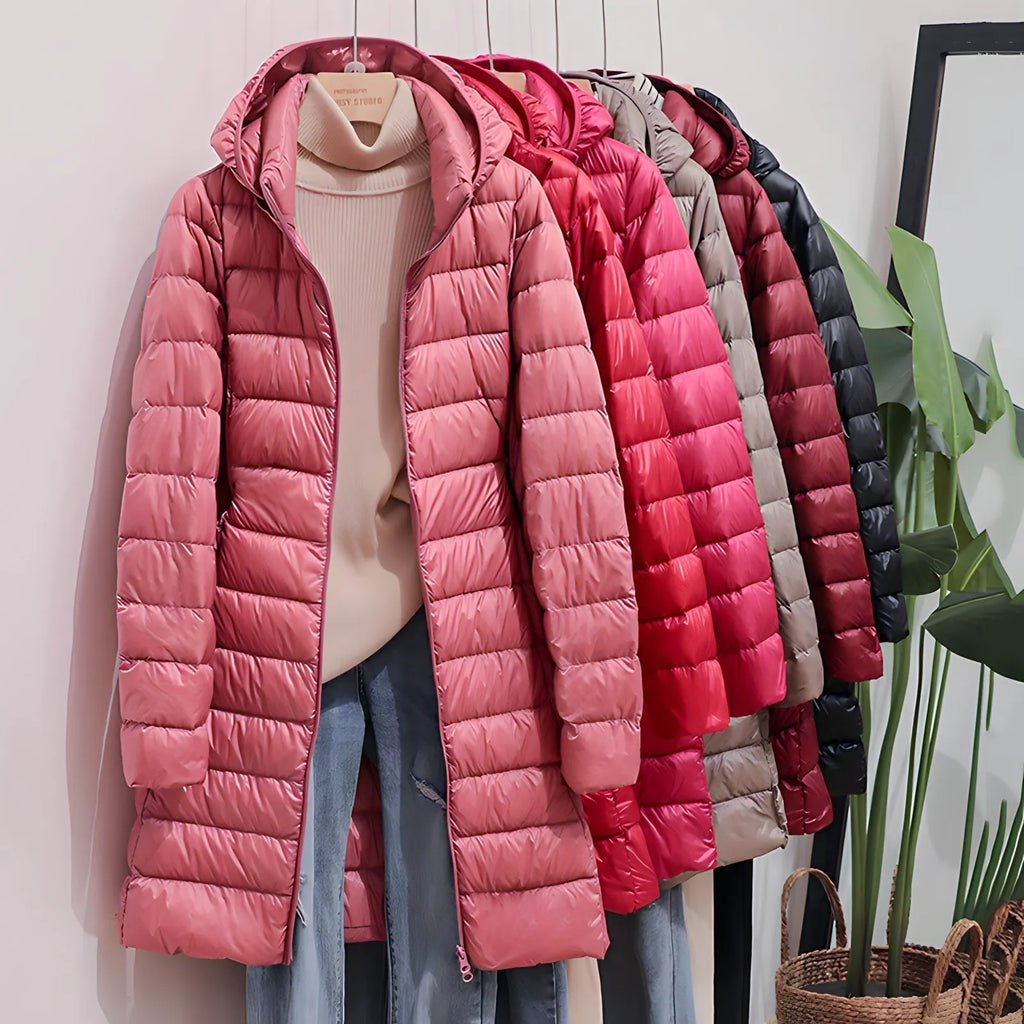 Lange Daunenjacke fÃ¼r Damen