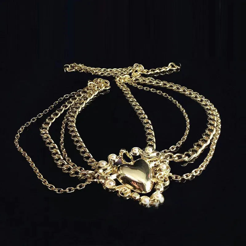 Love Multilayer Gold Waist Chain