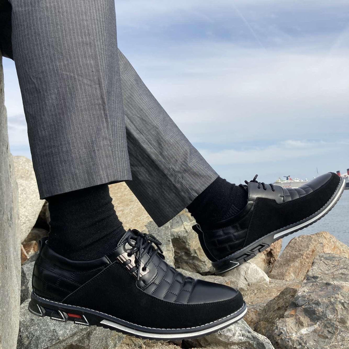 - Leder Orthopädische Herrenschuhe