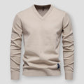 Bequemer Herbstpullover mit V-Ausschnitt für Herren