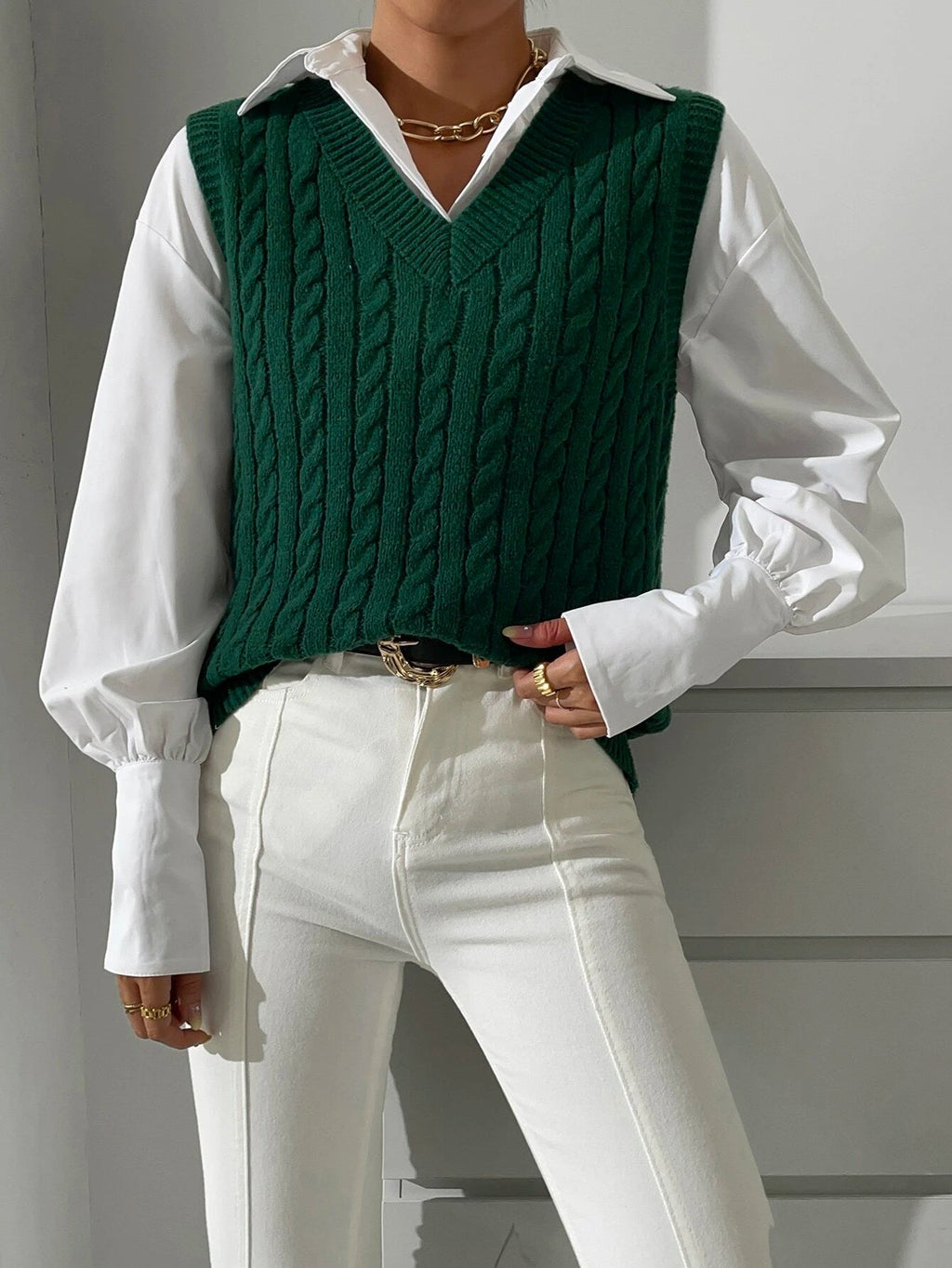 SuÃ©ter Feminino Tricod Cola V Verde