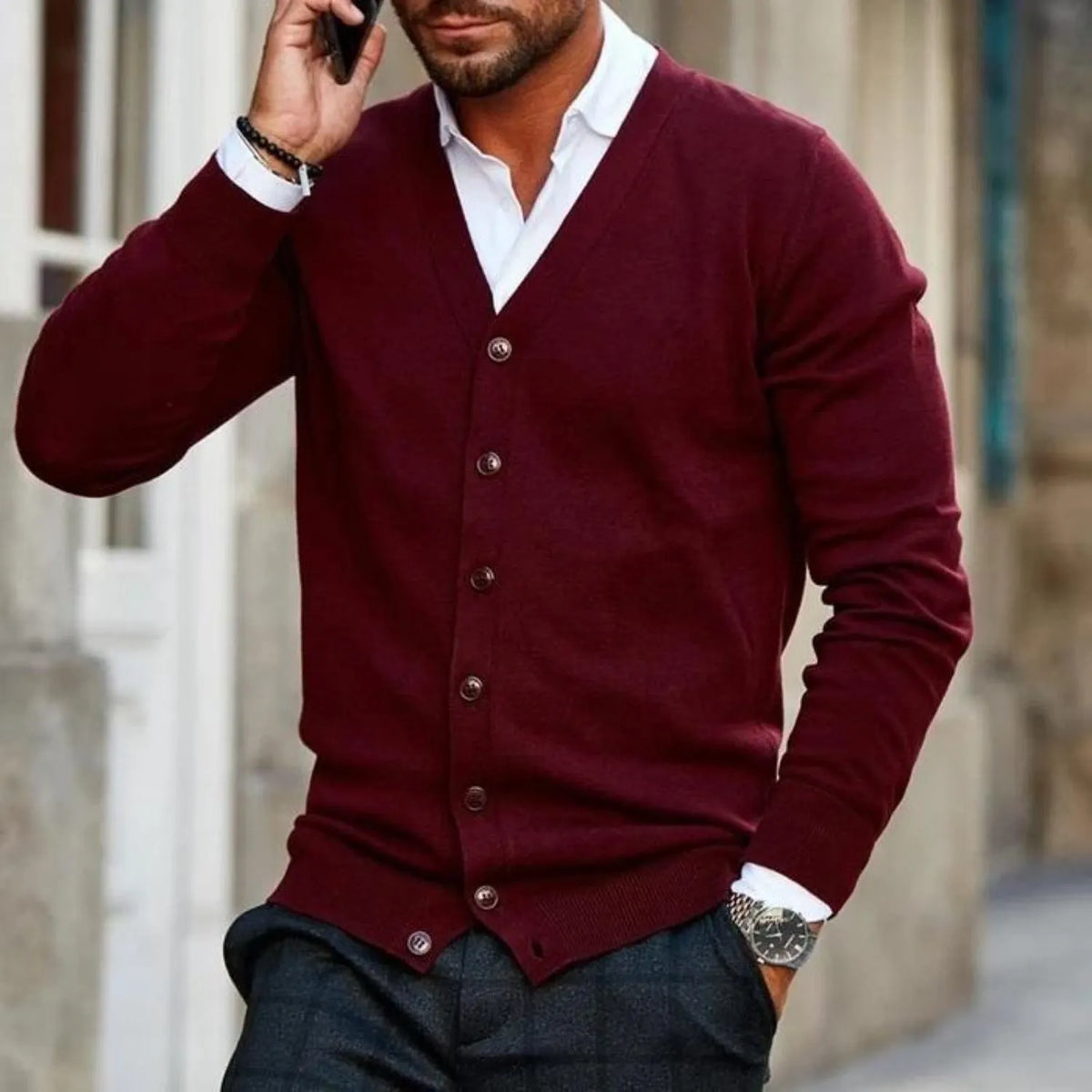 Alltag Strickjacke Für Herren