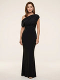 Calista | One Shoulder Draped Maxi Dress