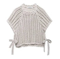 NOÉMI | Gebreide Cropped Dames Top met Strikdetails – Luchtig, Trendy & Zomers