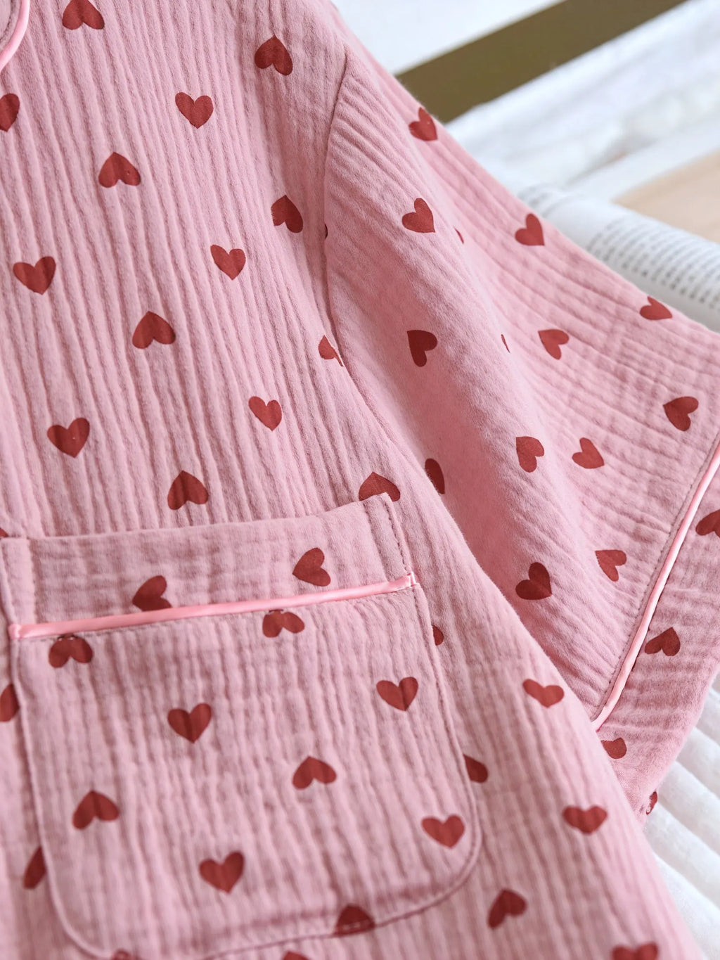 Herz-Muster Pyjama Set