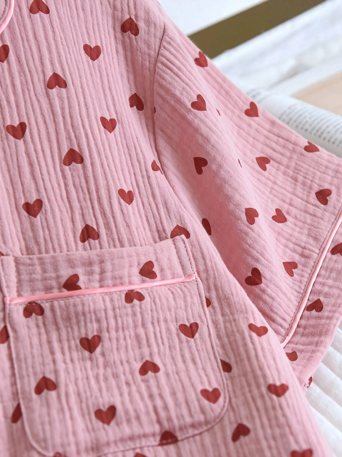 Herz-Muster Pyjama Set