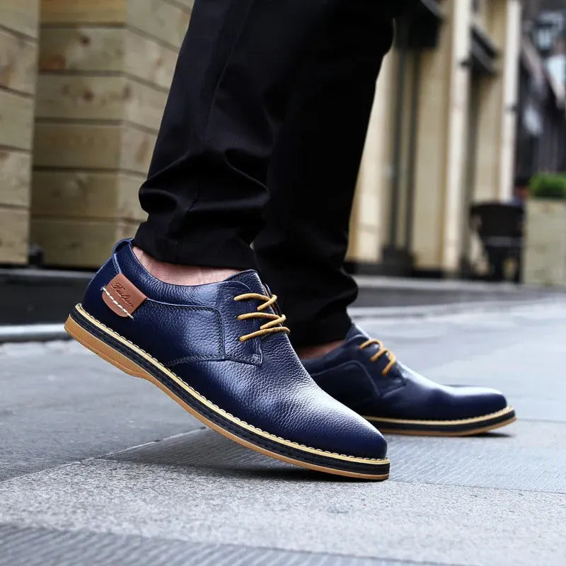 Herren Schwarze Oxford Lederschuhe