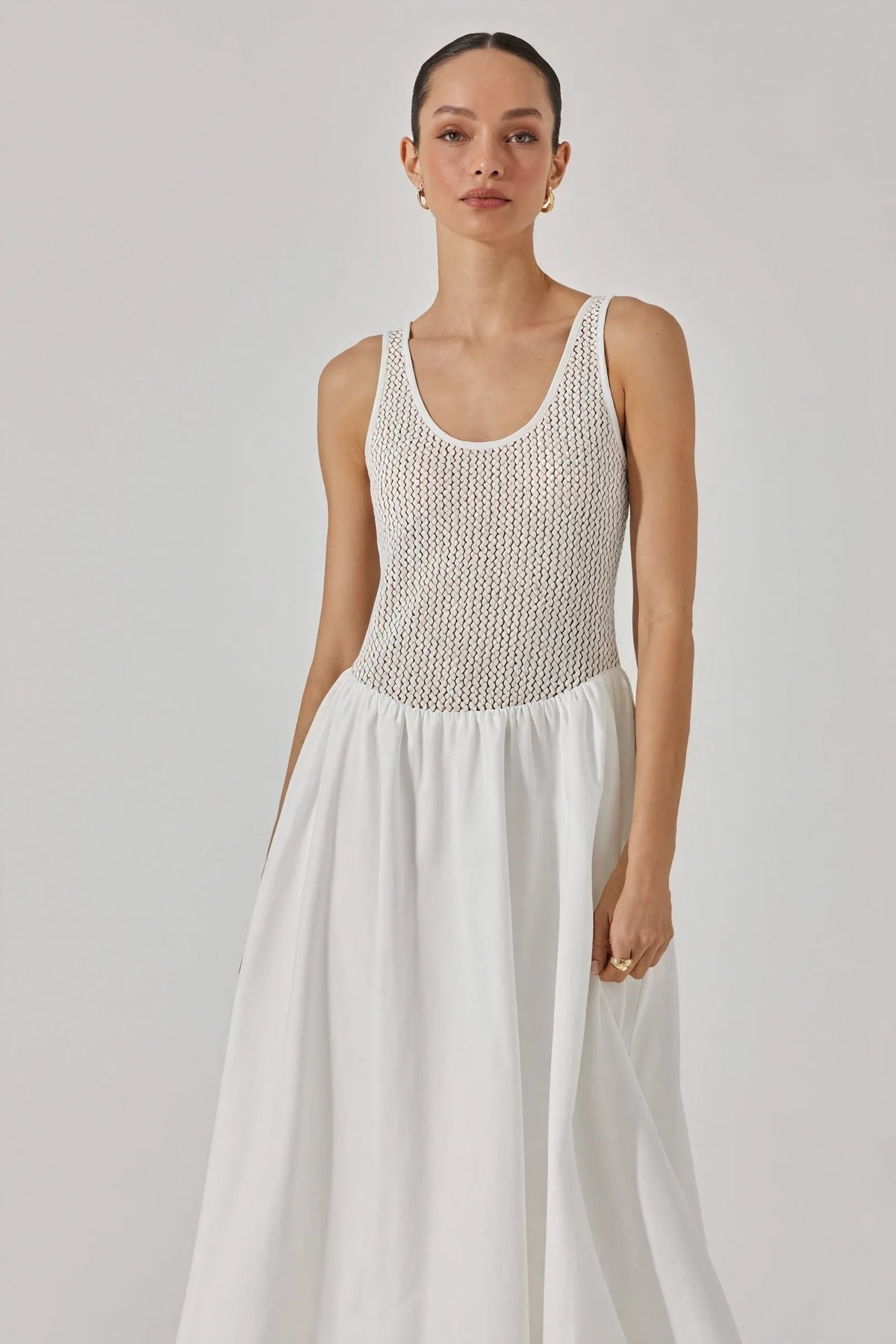 Midi-Kleid mit strukturierter Textur