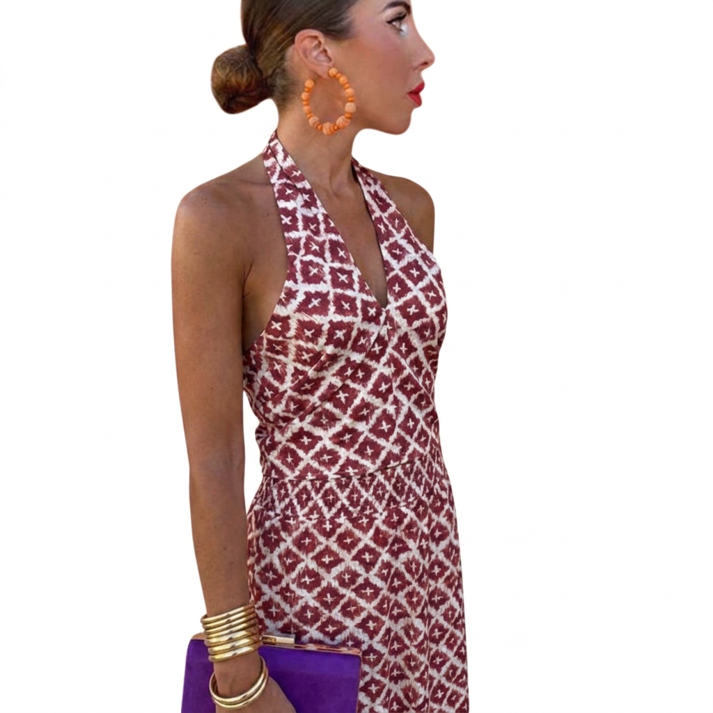 Womenâ€™s Dress with Asymmetric Neckline and Lightweight Material