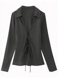 Elegante Bluse mit Bindedetail