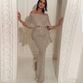 Zoey | Off-Shoulder Glitter Dress